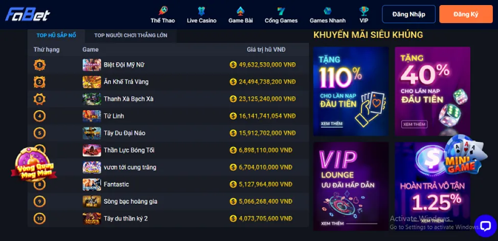 Hướng dẫn tham gia khuyến mãi win 18